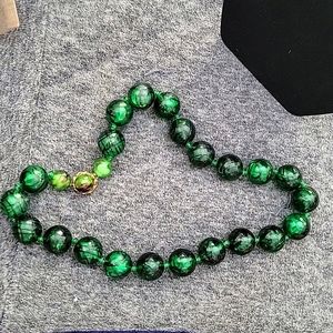 Green marble necklace
